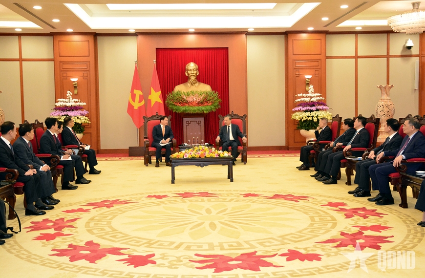 Tổng Bí thư Tô Lâm tiếp Chủ tịch tập đoàn SK, Hàn Quốc Chey Tae-won