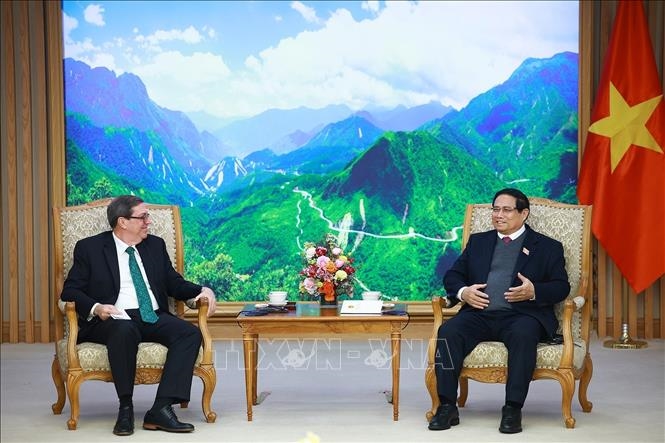 Thủ tướng Phạm Minh Chính tiếp Bộ trưởng Ngoại giao Cuba