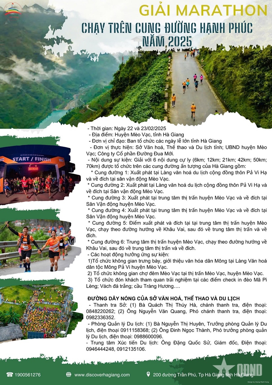 Hà Giang tổ chức giải Marathon trên con đường Hạnh Phúc