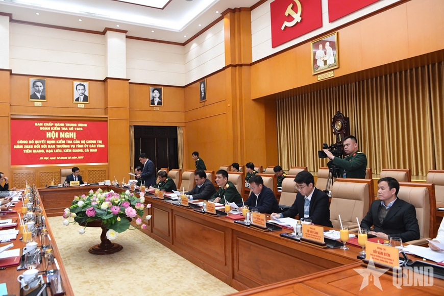 Công bố quyết định kiểm tra của Bộ Chính trị đối với Ban Thường vụ Tỉnh ủy Tiền Giang, Bạc Liêu, Kiên Giang, Cà Mau