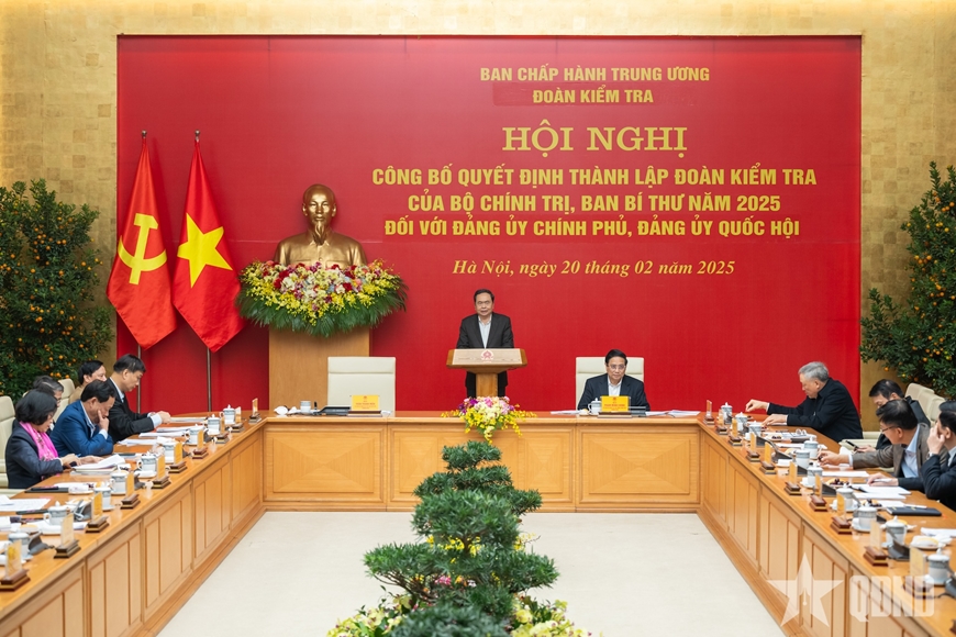 Công bố Quyết định thành lập Đoàn kiểm tra đối với Đảng ủy Chính phủ, Đảng ủy Quốc hội
