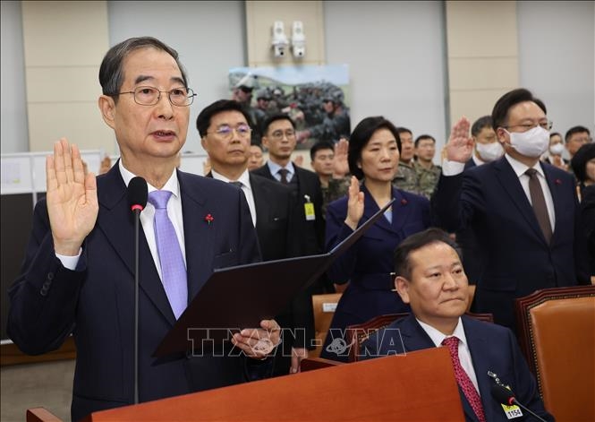 Hàn Quốc: Thủ tướng Han Duck Soo làm chứng trong phiên xét xử luận tội Tổng thống Yoon