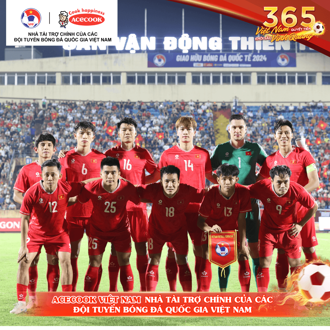 Acecook Việt Nam đồng hành cùng ĐTQG Việt Nam tại Giải bóng đá giao hữu quốc tế 2024