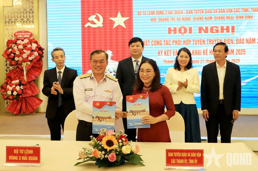 Bộ tư lệnh Vùng 3 Hải quân sơ kết công tác phối hợp tuyên truyền biển, đảo năm 2024