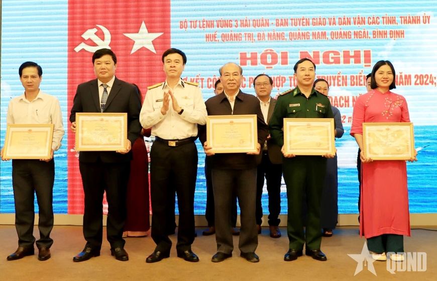 Bộ tư lệnh Vùng 3 Hải quân sơ kết công tác phối hợp tuyên truyền biển, đảo năm 2024