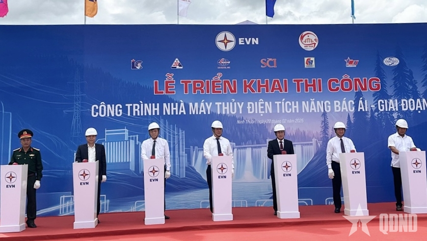Triển khai thi công xây dựng Dự án nhà máy thủy điện tích năng Bác Ái - giai đoạn 2