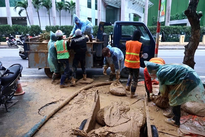 Đã khắc phục sự cố phun trào phụ gia khoan hầm đường sắt Nhổn - ga Hà Nội