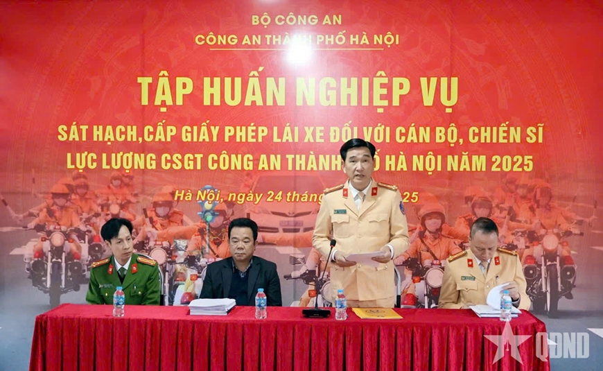 Công an TP Hà Nội: Tập huấn nghiệp vụ sát hạch, cấp giấy phép lái xe