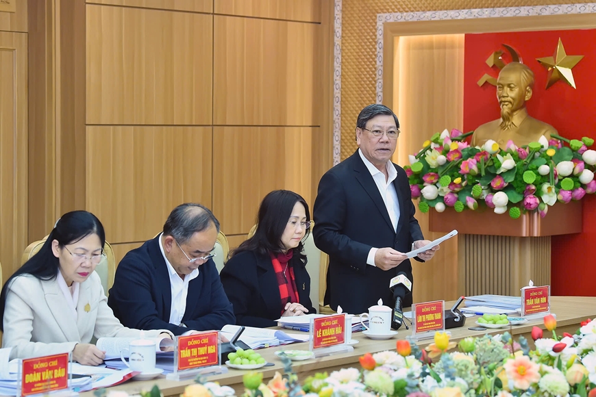 Hội nghị công bố quyết định kiểm tra của Bộ Chính trị đối với Ban Thường vụ Tỉnh ủy Hưng Yên