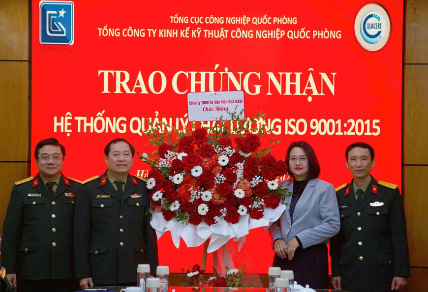 Tổng công ty GAET đón nhận Chứng chỉ hệ thống quản lý chất lượng ISO 9001:2015