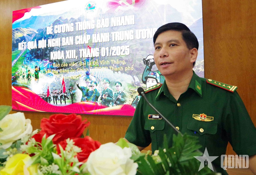 Bộ đội Biên phòng TP Hồ Chí Minh thông báo nhanh kết quả Hội nghị Ban Chấp hành Trung ương Đảng khóa XIII