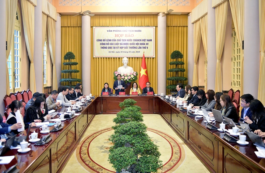 Công bố Lệnh của Chủ tịch nước về 3 luật vừa được thông qua