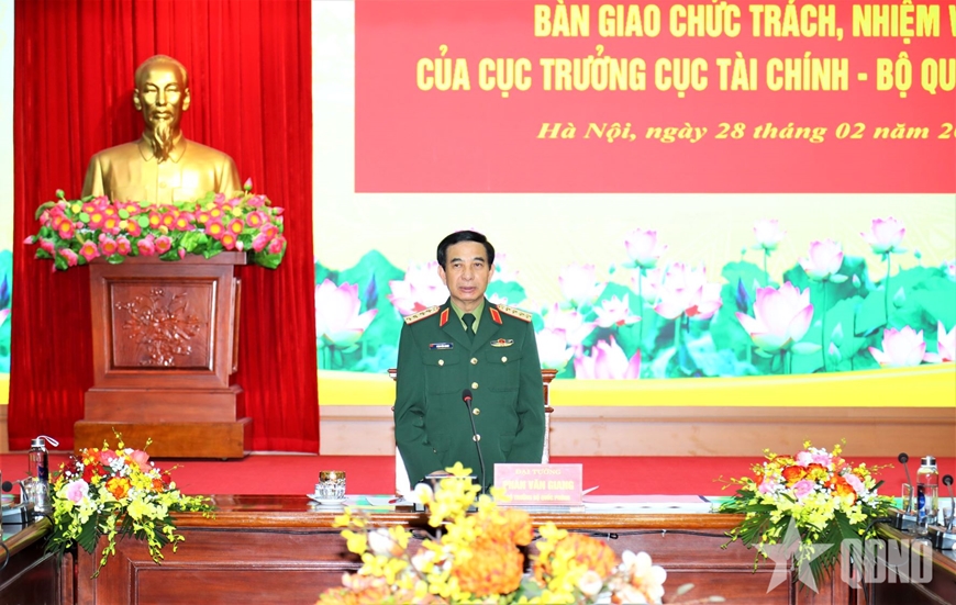 Đại tướng Phan Văn Giang chủ trì Hội nghị bàn giao chức trách, nhiệm vụ Cục trưởng Cục Tài chính