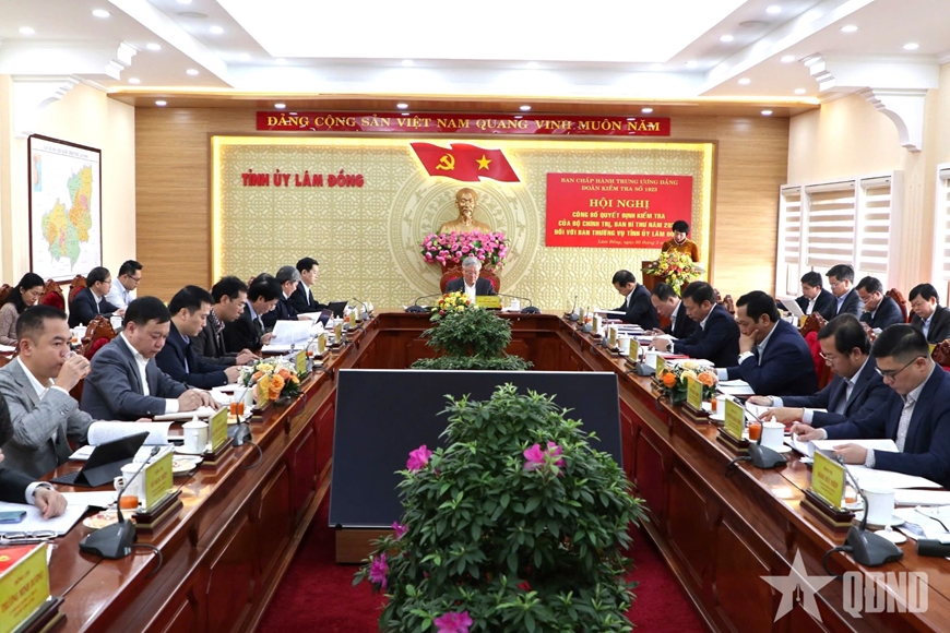 Công bố quyết định kiểm tra của Bộ Chính trị, Ban Bí thư đối với Ban Thường vụ Tỉnh ủy Lâm Đồng