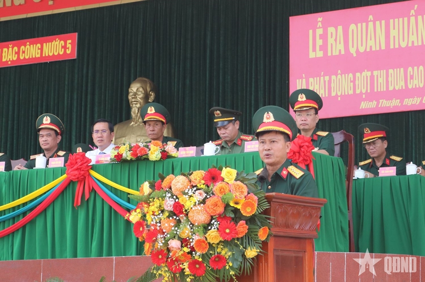 Thượng tướng Phùng Sĩ Tấn dự Lễ ra quân huấn luyện tại Lữ đoàn Đặc công nước 5