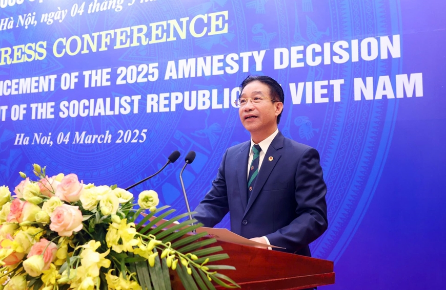 Họp báo công bố quyết định của Chủ tịch nước về đặc xá năm 2025