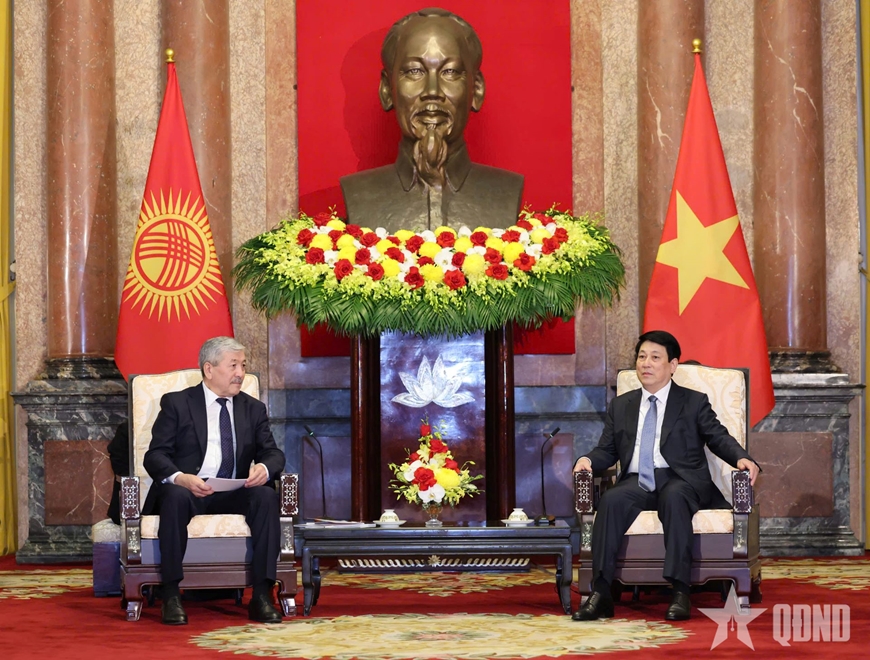 Chủ tịch nước Lương Cường tiếp Thủ tướng Cộng hòa Kyrgyzstan Adylbek Kasymaliev