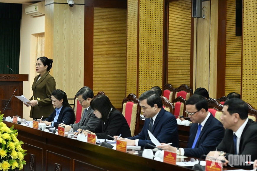 Đại tướng Phan Văn Giang làm việc với Ban Thường vụ Tỉnh ủy Tuyên Quang