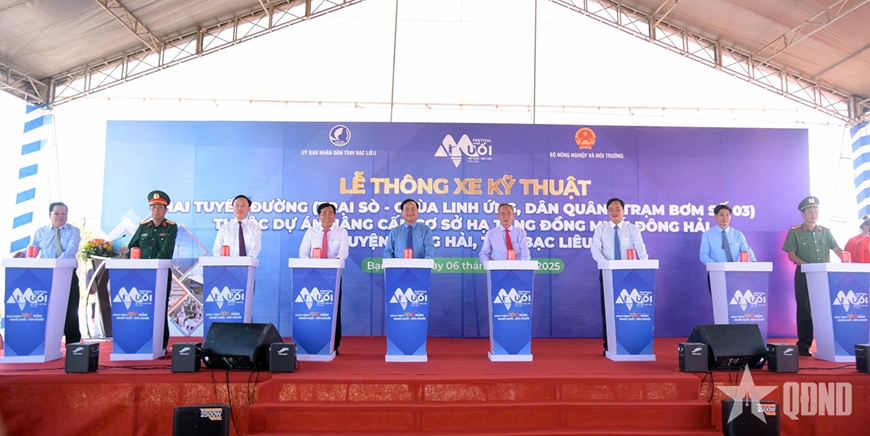 Bạc Liêu: Thông xe 2 tuyến đường thuộc Dự án nâng cấp cơ sở hạ tầng đồng muối Đông Hải