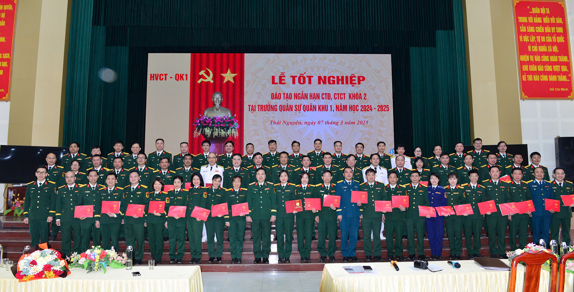 Bế giảng lớp đào tạo ngắn hạn công tác Đảng, công tác chính trị khóa 2

