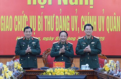 Gallery - 	​Bàn giao chức vụ Bí thư Đảng ủy, Chính ủy Quân khu 3