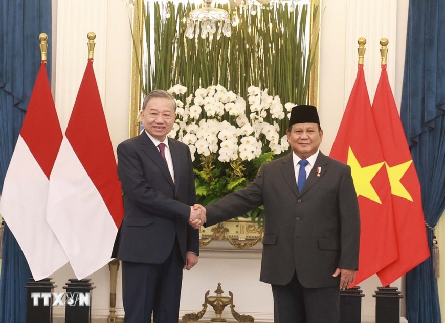 Lễ đón Tổng Bí thư Tô Lâm và Phu nhân thăm cấp nhà nước Cộng hòa Indonesia