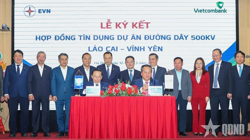 Ký kết hợp đồng tín dụng Dự án đường dây 500kV Lào Cai - Vĩnh Yên