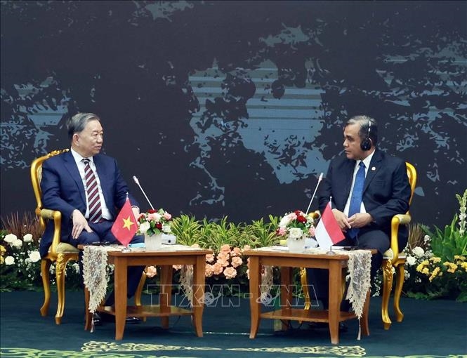 Tổng Bí thư Tô Lâm hội kiến Chủ tịch Hội đồng Hiệp thương nhân dân Indonesia