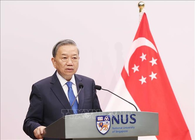 Tổng Bí thư Tô Lâm phát biểu chính sách tại Trường Chính sách công Lý Quang Diệu, Singapore