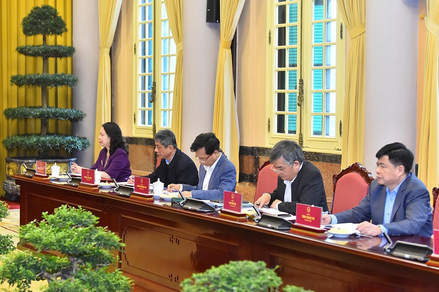 Chủ tịch nước làm việc với các cơ quan chức năng về công tác đối ngoại, đặc xá và một số nhiệm vụ
