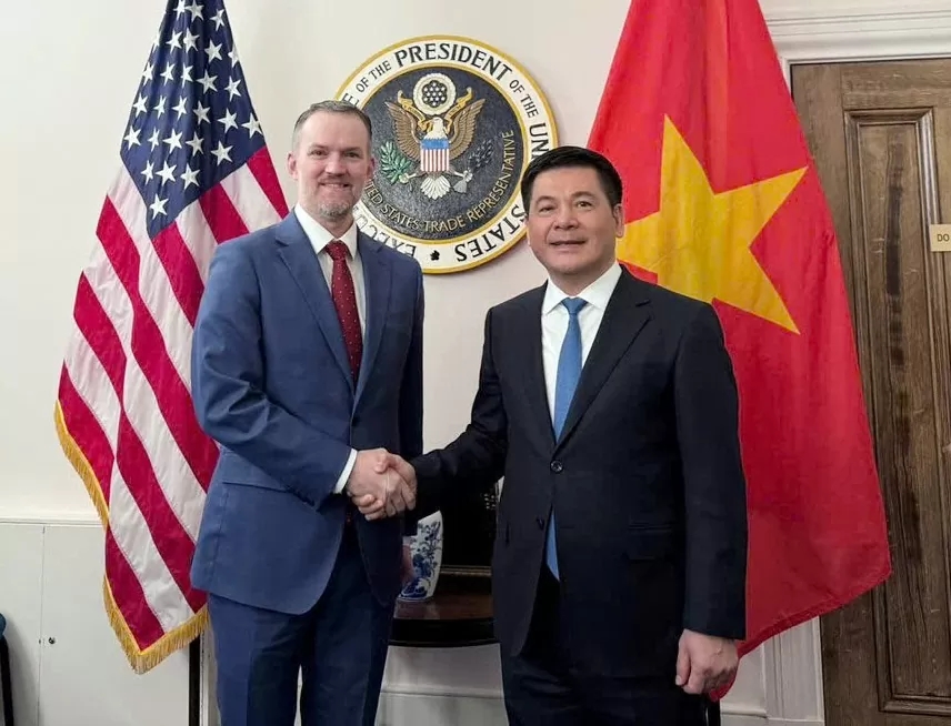 Bộ trưởng Nguyễn Hồng Diên gặp Trưởng đại diện Thương mại Hoa Kỳ