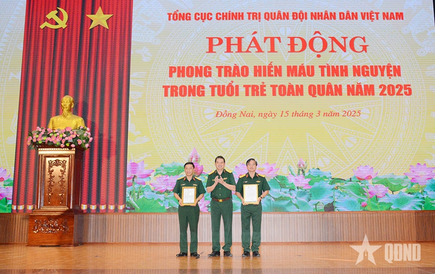 Tổng cục Chính trị phát động phong trào hiến máu tình nguyện trong tuổi trẻ toàn quân