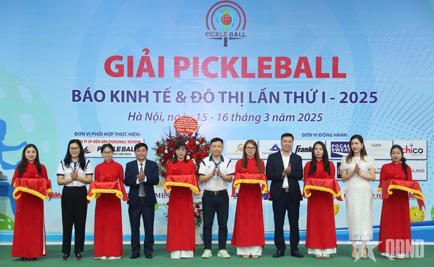 Gần 500 vận động viên tranh tài Giải pickleball Báo Kinh tế và Đô thị