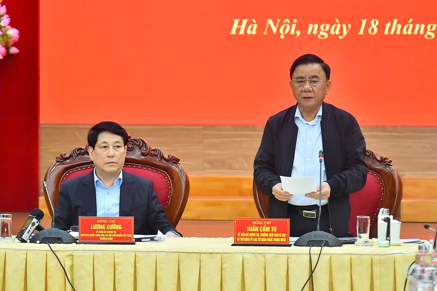 Thông qua dự thảo báo cáo kết quả kiểm tra của Đoàn kiểm tra Bộ Chính trị, Ban Bí thư đối với Đảng ủy các cơ quan đảng Trung ương