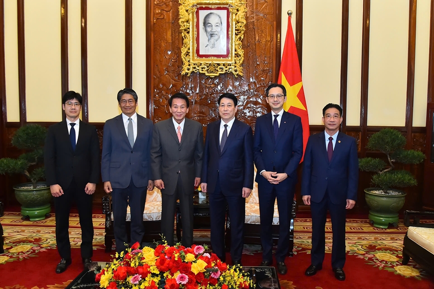 Chủ tịch nước Lương Cường tiếp nguyên Đại sứ đặc biệt Việt Nam - Nhật Bản