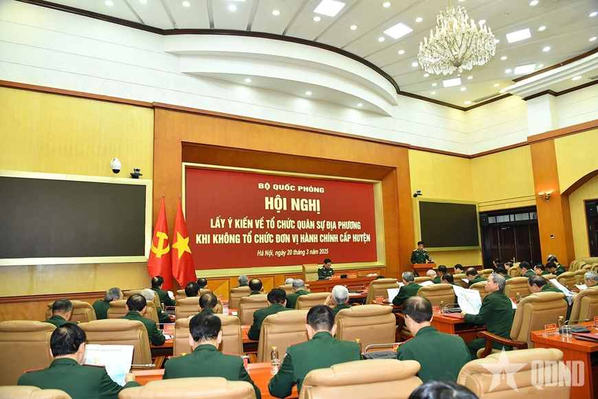 Đại tướng Phan Văn Giang chủ trì Hội nghị về tổ chức quân sự địa phương