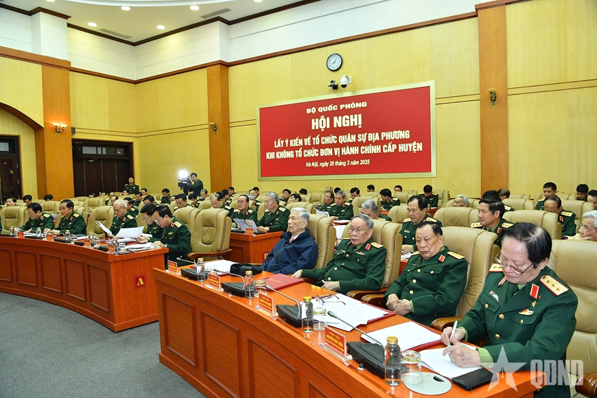 Đại tướng Phan Văn Giang chủ trì Hội nghị về tổ chức quân sự địa phương