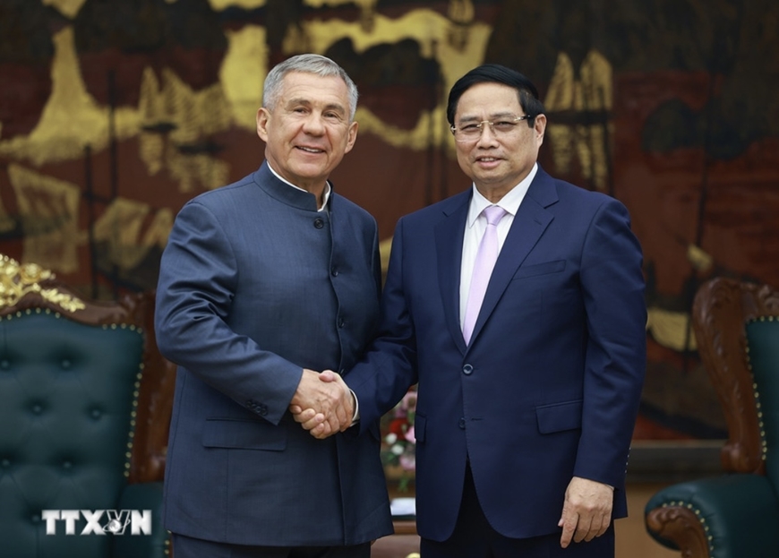 Thủ tướng Phạm Minh Chính tiếp người đứng đầu Cộng hòa Tatarstan, Liên bang Nga