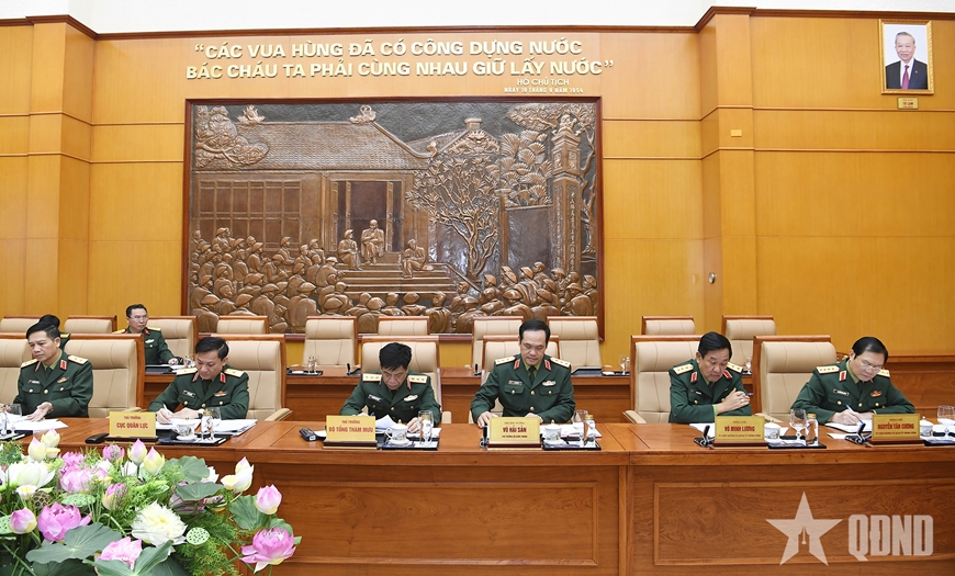 Đại tướng Phan Văn Giang chủ trì Hội nghị Thường vụ Quân ủy Trung ương cho ý kiến vào dự thảo Đề án tổ chức quân sự địa phương