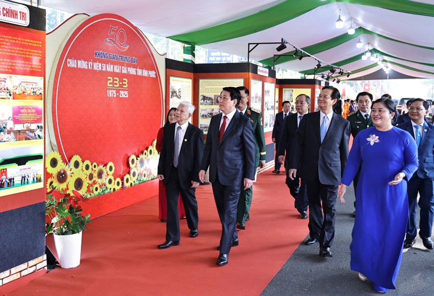 Chủ tịch nước Lương Cường dự Lễ kỷ niệm 50 năm Ngày Giải phóng tỉnh Bình Phước