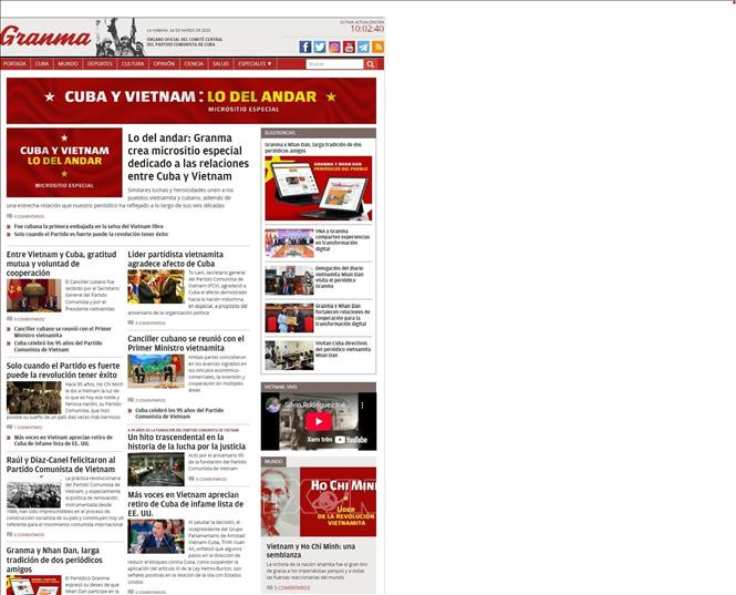 Báo Granma ra mắt chuyên trang đặc biệt kỷ niệm 65 năm quan hệ hữu nghị Việt Nam - Cuba