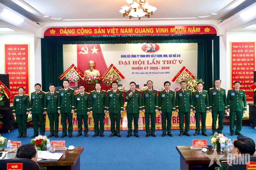 Đảng bộ Công ty TNHH MTV Xử lý bom, mìn, vật nổ 319 tổ chức thành công Đại hội nhiệm kỳ 2025-2030