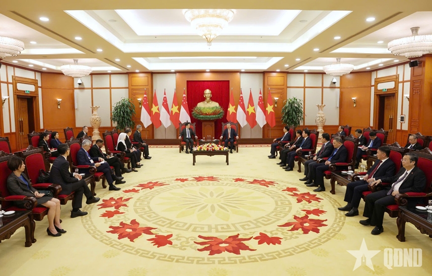 Tổng Bí thư Tô Lâm tiếp Thủ tướng Cộng hòa Singapore