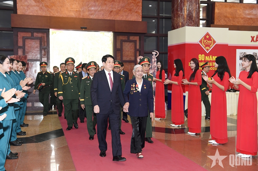 Chủ tịch nước Lương Cường dự Lễ kỷ niệm 90 năm Ngày truyền thống Dân quân tự vệ Việt Nam