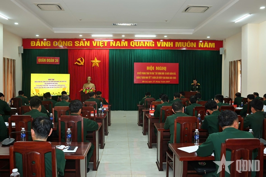 Quân đoàn 34 sơ kết Phong trào thi đua “xây dựng đơn vị nuôi quân giỏi, quản lý quân nhu tốt”
