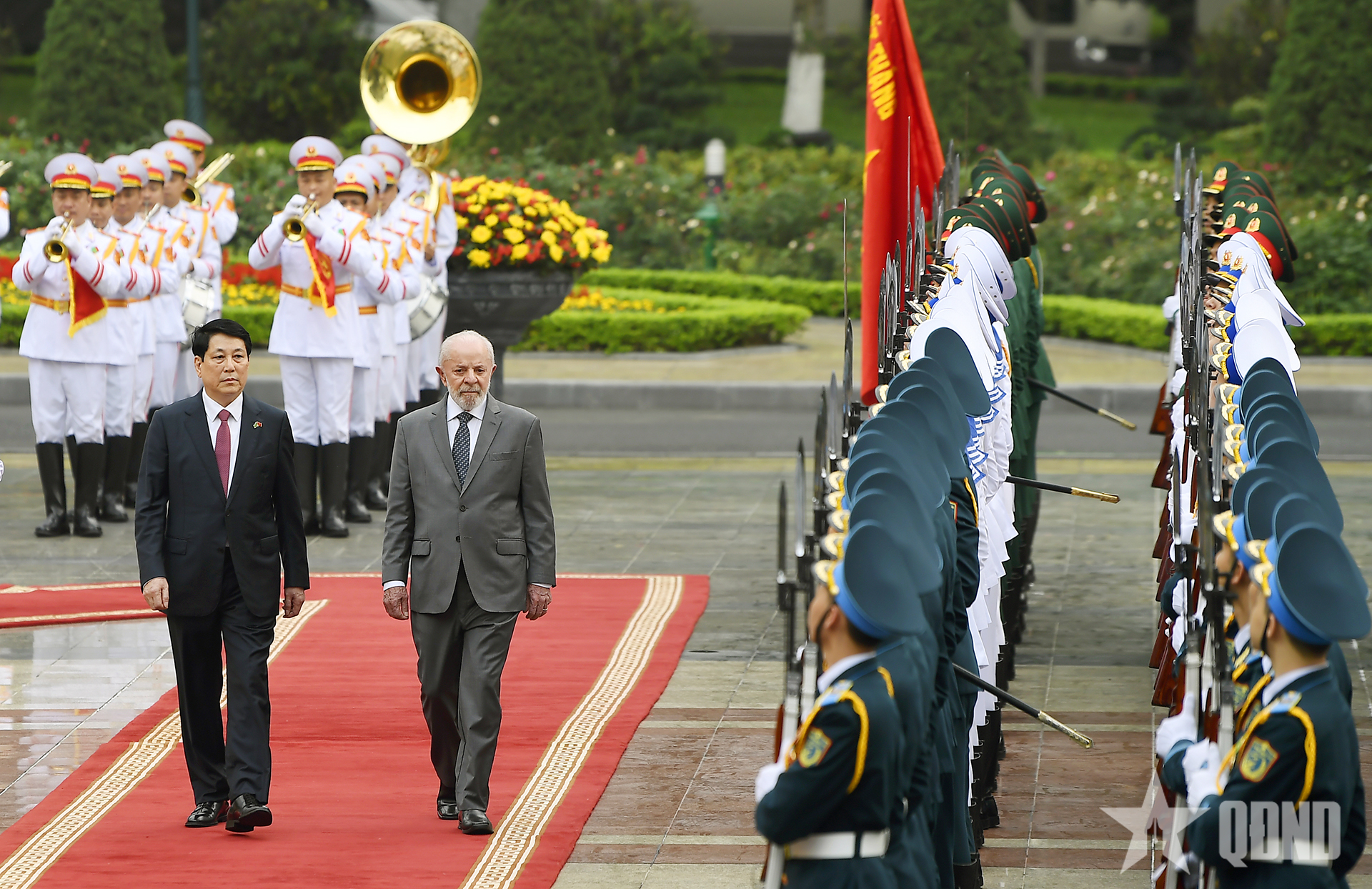 Chủ tịch nước Lương Cường chủ trì lễ đón cấp Nhà nước Tổng thống Brazil
