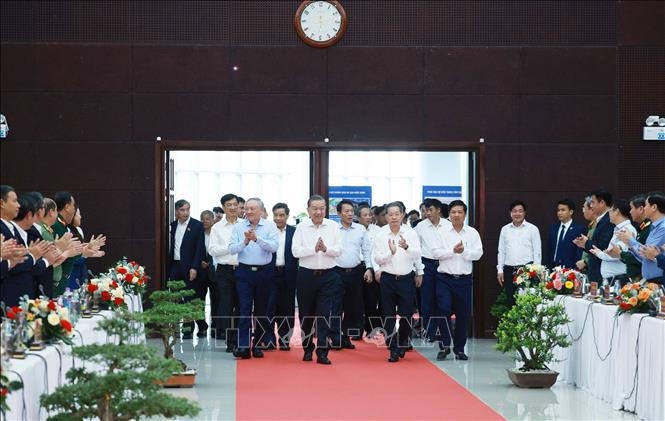 Tổng Bí thư Tô Lâm làm việc với Ban Thường vụ Thành ủy Đà Nẵng và Ban Thường vụ Tỉnh ủy Quảng Nam