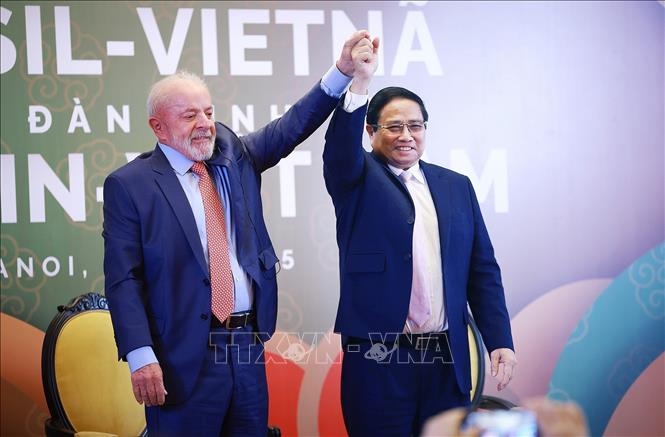 Thủ tướng Phạm Minh Chính và Tổng thống Lula da Silva dự Diễn đàn Kinh tế Việt Nam - Brazil