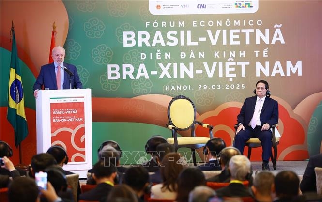 Thủ tướng Phạm Minh Chính và Tổng thống Lula da Silva dự Diễn đàn Kinh tế Việt Nam - Brazil