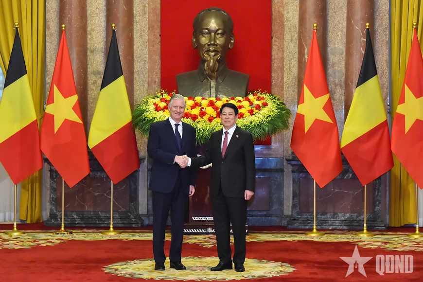 Chủ tịch nước Lương Cường và Nhà vua Bỉ Philippe hội kiến